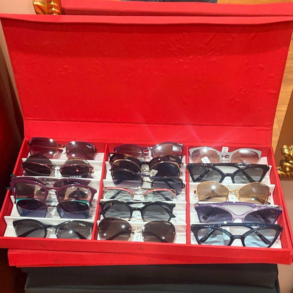 Vogue Eyewear Collection in Black, Brown, and Purple bulk 19 pieces